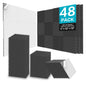 JBER 24 Pack Acoustic Panels Studio Foam Wedges Soundproof Padding