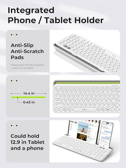 seenda CTU-301 Bluetooth Keyboard and Mouse Combo for iPad,White
