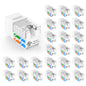 VCE UL Listed Cat6 Keystone Jacks 10Gbps 25-Pack, Orange