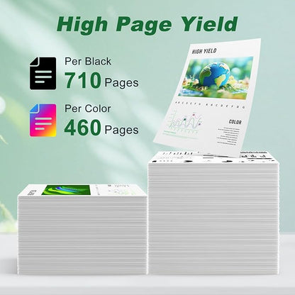 MYTONER 64XL Ink Cartridge Black/Color Combo Pack Remanufactured Replacement for HP Ink 64 HP 64XL Ink for Envy Photo 7855 7858 7100 7155 7120 6252 7800 7158 Tango Series Printer 2 Pack