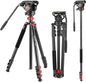 NEEWER 72" Fluid Head Video Tripod Monopod, Aluminum Alloy QR Plate Compatible with DJI RS Gimbal, 360° Pan & +90°/-70° Tilt for DSLR Camera Camcorder, Max Load 13.2lb/6kg, TP72A