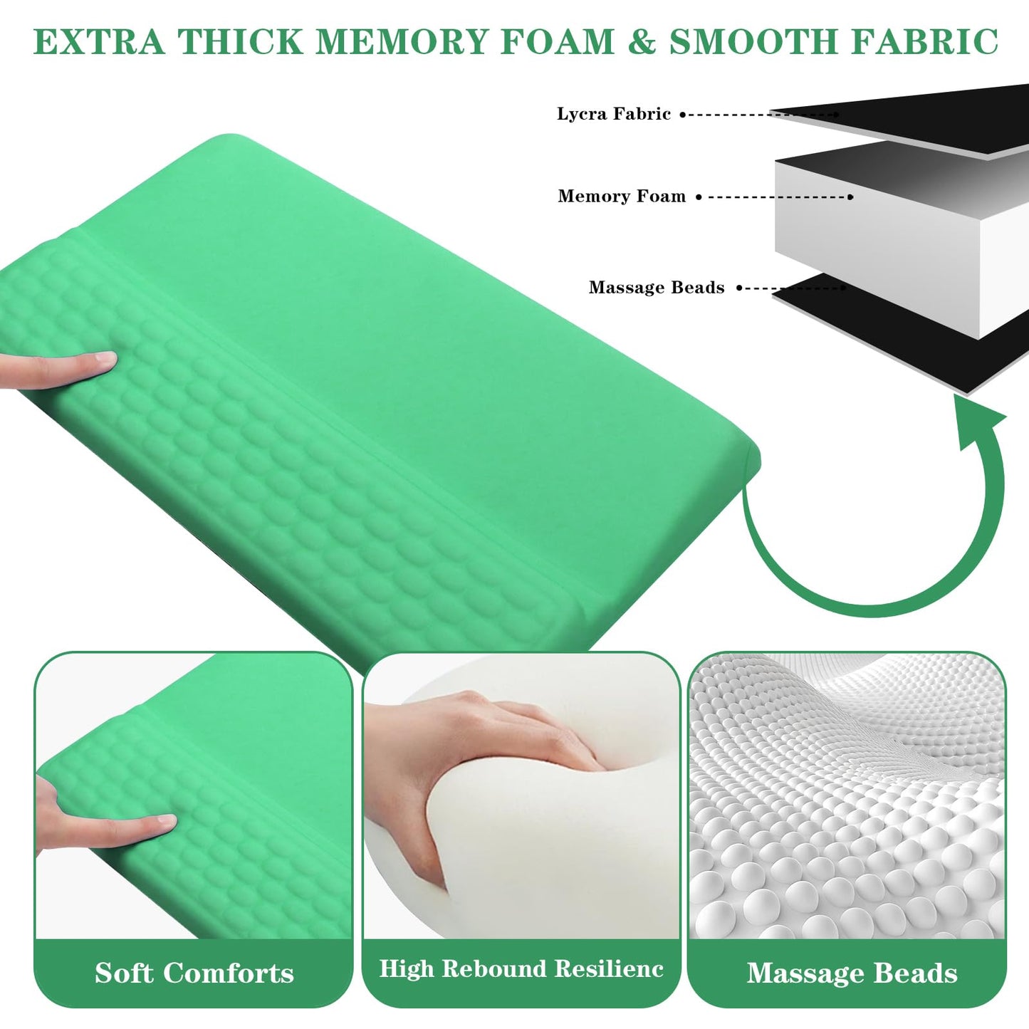Computer Keyboard Stand with Wrist Rest Support Pad, Green