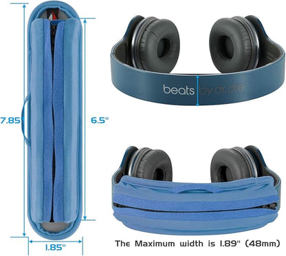 TXEsign Universal Replacement Headband Cushion Pad Cover Protector Compatible with ATH M50X, QC 35i/35ii, QC25, Solo 2/Solo 3, Studio 2/3 Headphones (Blue)
