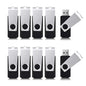 Aiibe 16 GB Flash Drive 10 Pack Bulk 16GB USB Flash Drives 2.0 USB Stick Thumb Drive USB Drive Pack, Black