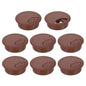 uxcell 8 Pcs 50mm (1.97 Inch) Desk Grommet, Plastic Cable Hole Cover, Wire Cord Cable Organizer for Home Office Computer Desk Cabinet, Brown
