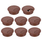 uxcell 8 Pcs 50mm (1.97 Inch) Desk Grommet, Plastic Cable Hole Cover, Wire Cord Cable Organizer for Home Office Computer Desk Cabinet, Brown