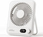 WHATOOK Small Desk Fan Personal Fans: 5000mah 25 Hours Battery Office Quiet Mini Desktop Fan Portable Rechargeable Travel Essentials (White, 2000)