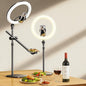 Overhead Phone Mount,Overhead Camera Mount Stand[Anti-Shaking] with 10.5" Ring Light,Desk Stand for iPhone with Ring Light for Video Recording,Zoom Meeting,YouTube,TikTok