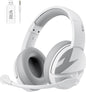 acer Wireless Gaming Headset, PS5 Headset with 2.4GHz for Ps5, Ps4, PC, Switch, Bluetooth 5.3 + 100Hrs Gaming Headphones with Noise Canceling Mic for Laptop, Mobile, Mac, 50mm Drivers (White)