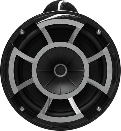 wet sounds Rev 8 Black V2 Revolution Series 8" Black Tower Speakers w/Swivel Clamp Base Mount