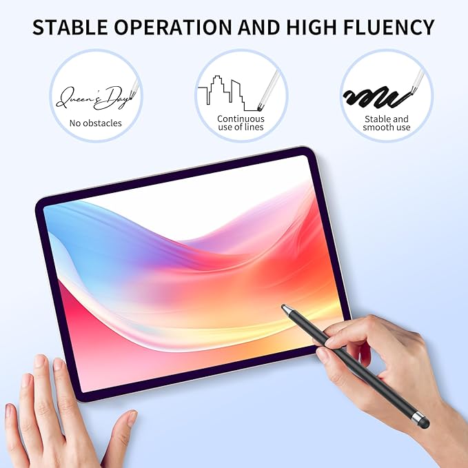 Stylus (10Pcs), Stylus Pen for Touchscreen, High Precision and Sensitivity Stylus Pen for Android Smartphone and Tablets, Compatible with All Capacitive Touch Screen (Rose Gold)