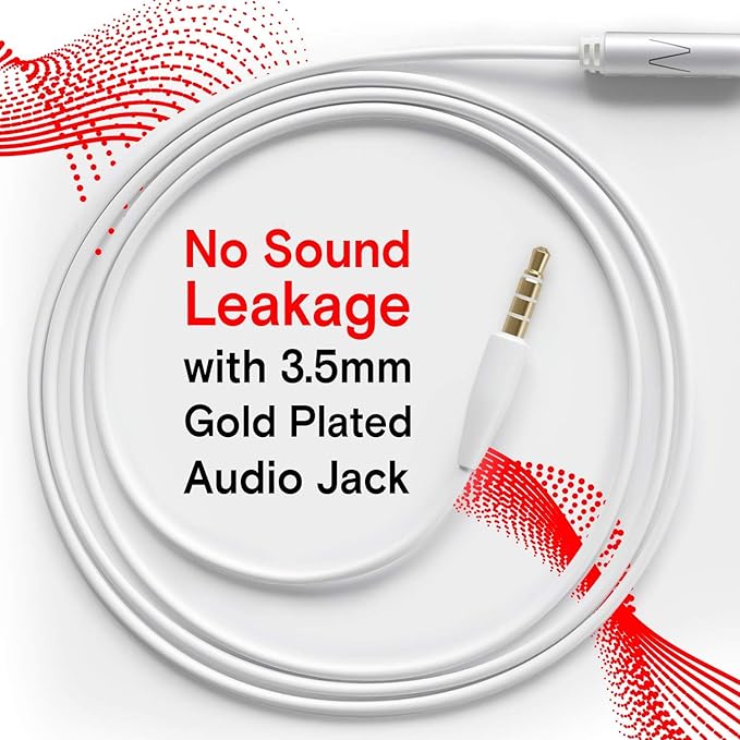 Symphonized Wired Earbuds with Microphone 3.5mm — Noise Isolating Headphones with Wire, Earphones Wired, Headphones with Microphone for Computer, Ear Phones Android Electronics, Natural Wood (White)