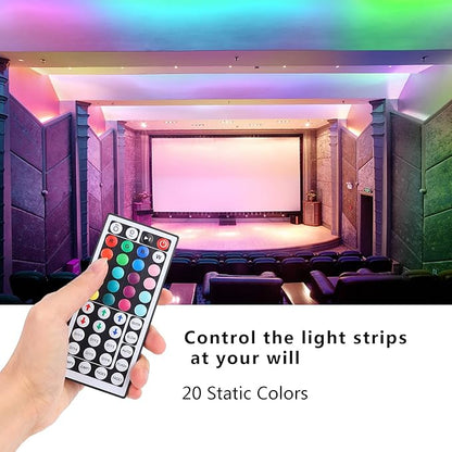 44 Key RGB LED Strip Light Remote Controller, IR Remote Controller Replacement for SMD 5050 3528 2835 RGB LED Light Strip Lights (1 Pack)
