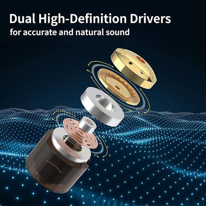 BASN Professional in Ear Monitor Headphones for Singers Drummers Musicians with MMCX Connector IEM Earphones (Pro Clear Colorful)
