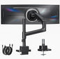 monTEK Ultrawide Monitor Arm Max 57",Height Adjustable 25.5",with USB，Black