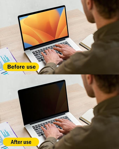 F FORITO 15.6 Inch Laptop Privacy Screen Protector, 360° Anti Peeping and Anti Glare Laptop Privacy Shield Compatible with 15.6" HP/Lenovo/Dell/Acer/ASUS/Thinkpad with 16:9 Aspect Ratio
