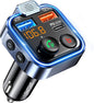 LENCENT FM Transmitter in-Car Adapter, Type-C PD 20W+ QC3.0 Fast USB Charger, Wireless Bluetooth 5.3 Radio Car Kit, Hands-Free Calling, MP3 Player Receiver Hi Fi Bass, Support U Disk
