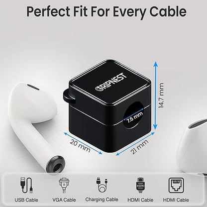8 Pack Magnetic Cable Clips for Desk, Strong Adhesive Cord Organizer for Cable Management, Reusable Cord Management to Keep Wires Neat for Home, Office, Car & Nightstand