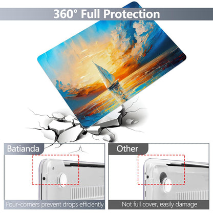 Batianda AstroGrid Case for MacBook Air 13 inch 2018-2020, Sunset Sail