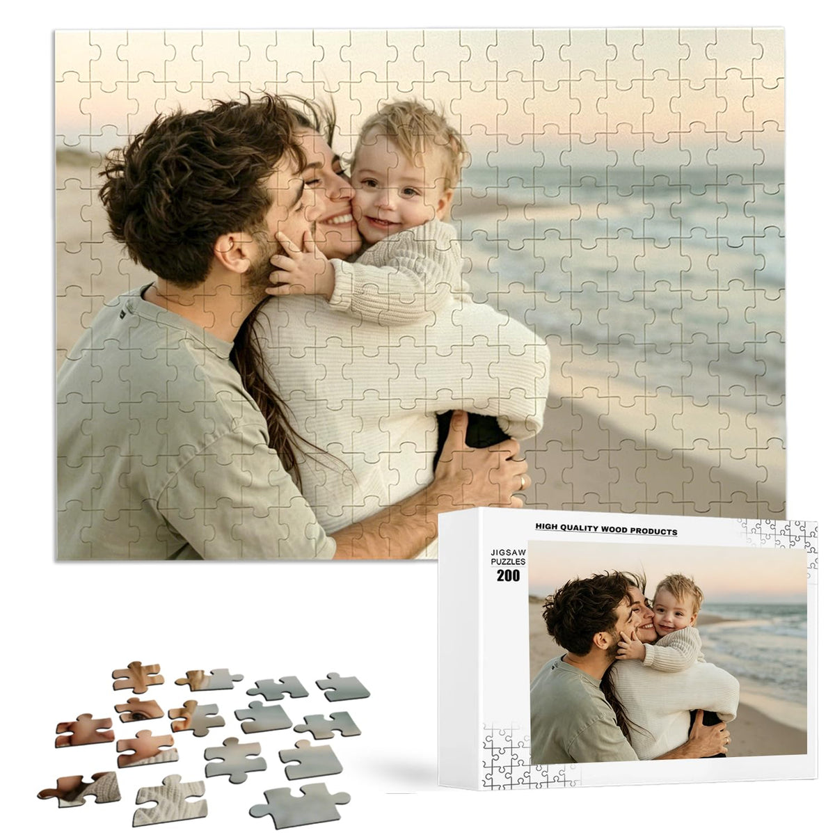 EGUEGU Custom Puzzle, Personalized Jigsaw Wood Puzzle with Photo for Adult