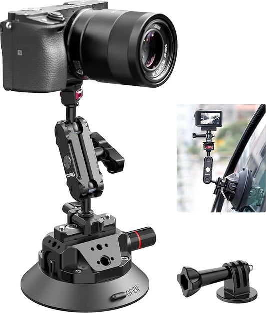ULANZI SC-02 Suction Mount 4.5'', Magic Arm Bracket for DSLR Cameras Video