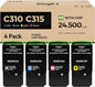 C310 C315 Toner Cartridge Set 4-Pack with chip High-Yield 006R04364 006R04365 006R04366 006R04367 Replacement for Xerox C310 C310DNI Versalink C315 C315DNI Color Printer Ink Black Cyan Magenta Yellow