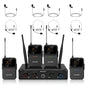 MELONARE 4x10 Freq. UHF Wireless Microphone System, 200FT Stable Signal