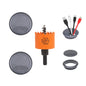 VIKITON Desk Grommet 2 inch with Hole Saw, 2PCS, Black