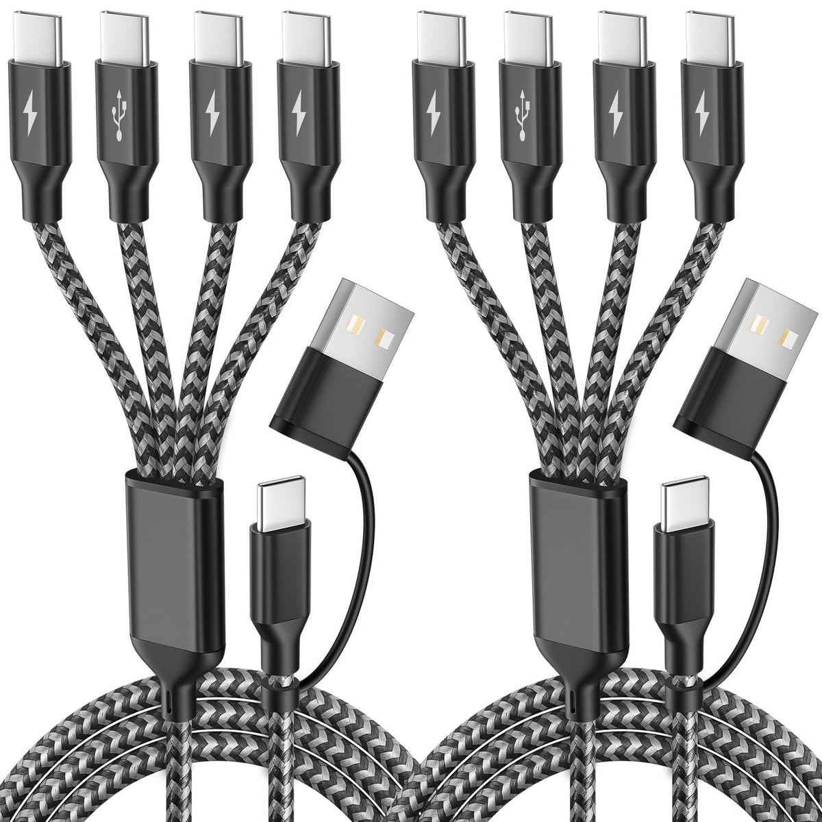 Travel Essentials Multi Charging Cable, USB Cable Universal Charger, 2Pc4FT