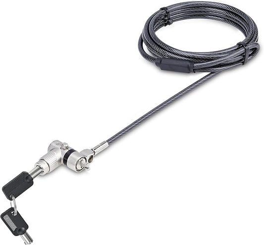 StarTech.com Universal Laptop Lock 6.6ft (2m), Security Cable for Notebooks Compatible with Noble Wedge/Nano/K-Slot, Keyed Locking Cable, Cut-Resistant Carbon Steel Cable, TAA (UNIVK-Laptop-Lock)