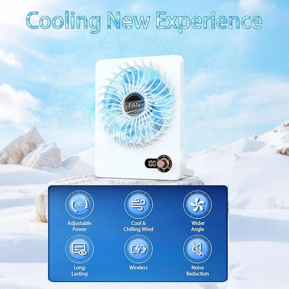 Mini Portable Fan, Silent Rechargeable Desk & Handheld with Adjustable Speeds & Angles, Long-Lasting Battery, Light Personal Wireless Cooling for Office, Bedroom, Classroom, Travel