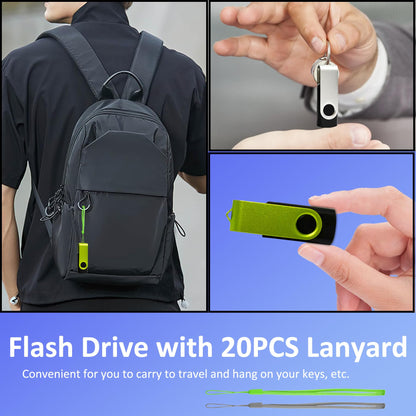 Thumb Drive 16GB 20 Pack Nicepicten FAT32 USB Storage 2.0 Flash Drives Bulk