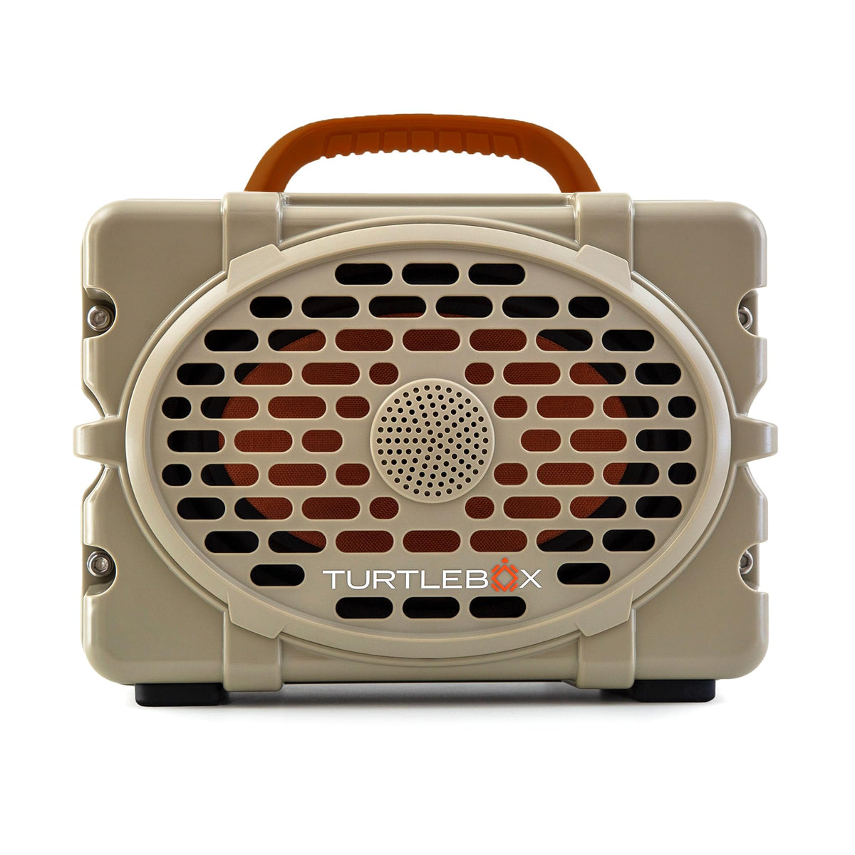 Turtlebox Original Gen 3 Outdoor Bluetooth Speaker, White/Royal Blue