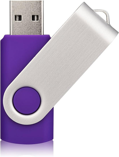 Aiibe 10 Pack 32GB Flash Drive USB Flash Drive USB 3.0 Thumb Drives USB Memory Stick 32 GB 3.0 Flash Drives Bulk (10 Mixed Colors: Black Blue Red Green Orange White Yellow Pink Purple Silver)