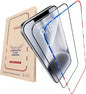 Screen Protector for 14Plus/13 Pro Max - Full Coverage Tempered Glass Screen Protector for 13 Pro Max and 14 Plus - 2 Pack (USA Flag and Classic Black) 9H Hardness, Oleophobic, Easy Install