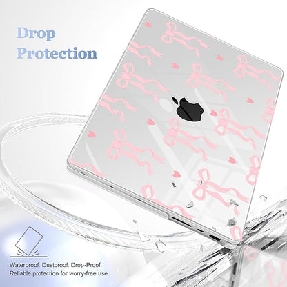 for MacBook Pro 16 inch Case 2021 2022 2023 2024 Release A3186 A3403 M4 A2991 M3 A2780 M2 A2485 M1 Pro/Max, Hard Shell Case with Screen Protector & Keyboard Cover, Bow