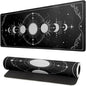 Sun Moon Gaming Mouse Pad Black Large Mouse Pad for Keyboard and Mousepad Desk Mat with 3mm Non-Slip Base and Stitched Edge for Gaming and Office Computer Mat Protector Mat 31.5x11.8 Inch