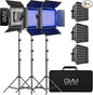 GVM RGB LED Video Light, Photography Lighting with APP Control, 1000D Video Lighting Kit for YouTube Studio, 3 Packs Led Panel Light, 3200K-5600K, 8 Kinds of The Scene Lights, CRI 97