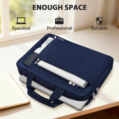 Ferkurn Laptop Bag Case for Women Men Computer Bag Compatible with HP Envy Pavilion Omen/LG Gram/MSI/Dell Inspiron XPS/Lenovo/Acer, Shoulder Strap Carrying Messenger Briefcase, Blue, 15.6 16 Inch