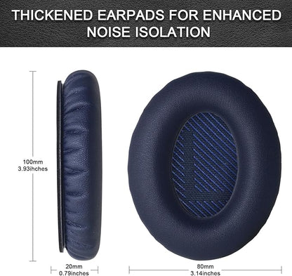 Replacement Ear Pads for Bose QuietComfort 35 35 II 15 25(qc 35 25 15/QC35 ii), Headphone Ear Covers, High Density Memory Cotton, Soft Leather, Adaptive Noise Isolation Headphones Pads Cushions