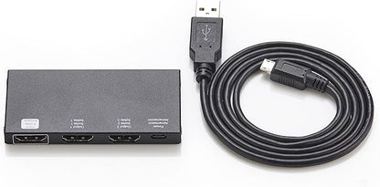 Amazon Basics HDMI Splitter 1 in 2 Out, 4K@60Hz for Dual Monitors, Mirror Only, Black
