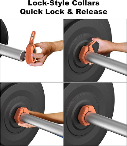 Magnetic Barbell Clamps 2 Inch Olympic – Quick Release Barbell Collars with Anti-Slip TPR Lining | Heavy Duty Weight Clips for Bars for Pro Gym Equipment
