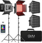 GVM 1000D RGB Led Video Light with 2 Softboxes, Photography Lighting Kit with Bluetooth Control, Full Color Video Lighting Kit with 18 Applicable Scenes, 2 Packs Led Light Panel for Video Shooting