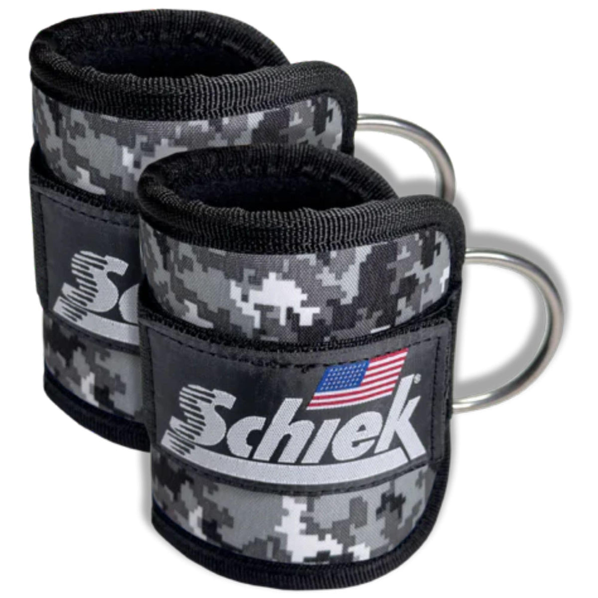 Schiek Sports 1707 Ankle Cuffs - Ideal for Glute Kickbacks and Cable Machine Workouts - Durable and Built To Last