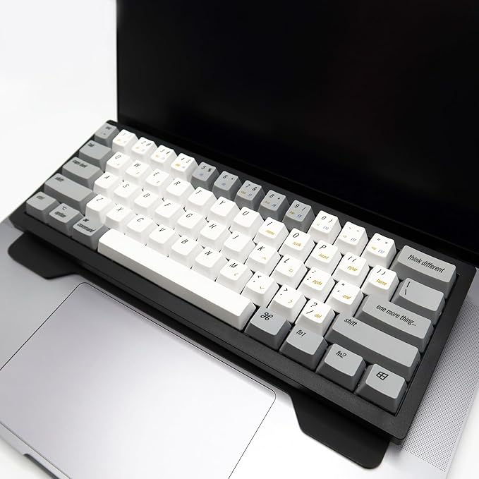 Kado Lift Riser Acrylic for External Keyboard, Frosted Surface Black, Office Gaming Laptop Keyboard Cover Mechanical 40%/60%/65%/70% Stand Holder Made for MacBook Air/Pro 13"/14"/15"/16"