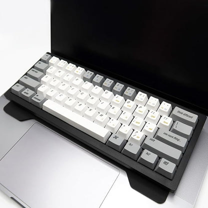 Kado Lift Riser Acrylic for External Keyboard, Frosted Surface Black, Office Gaming Laptop Keyboard Cover Mechanical 40%/60%/65%/70% Stand Holder Made for MacBook Air/Pro 13"/14"/15"/16"