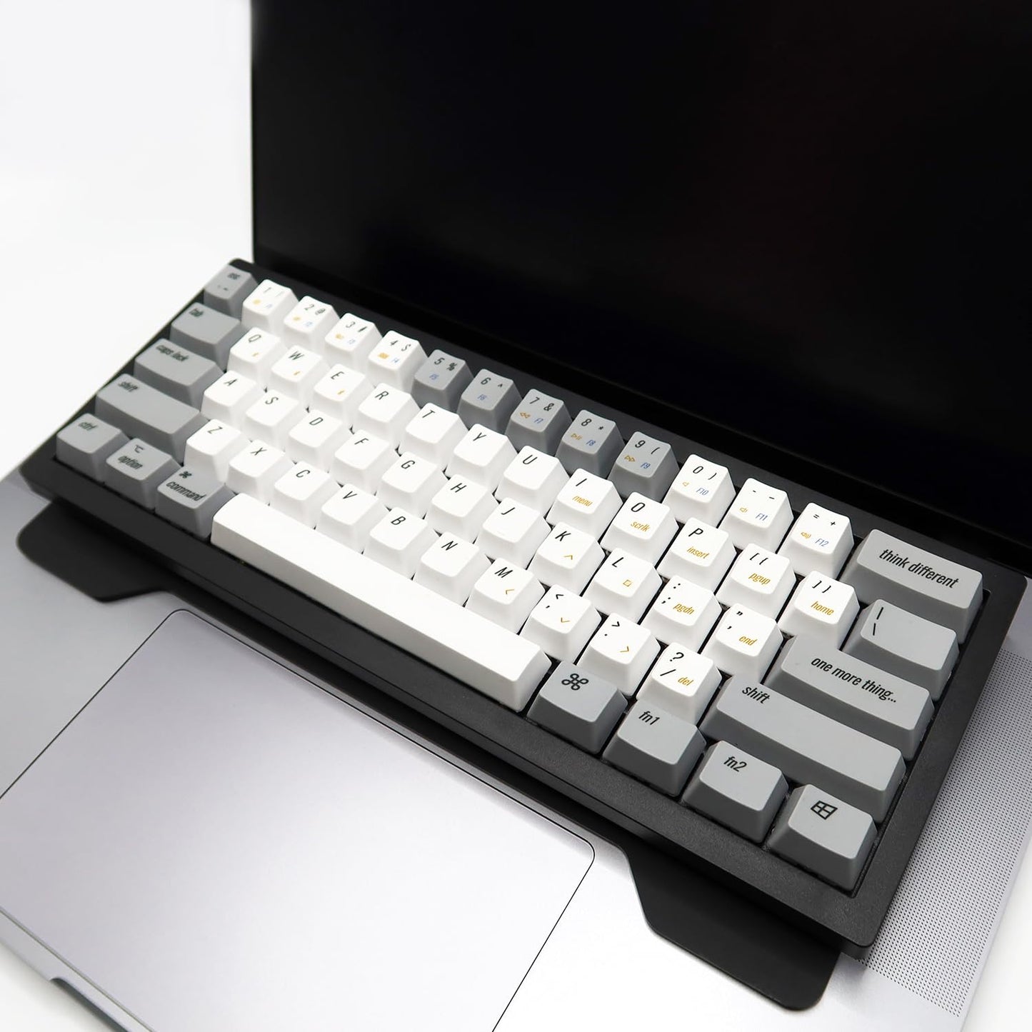 Kado Lift Riser Acrylic for External Keyboard, Frosted Surface Black, Office Gaming Laptop Keyboard Cover Mechanical 40%/60%/65%/70% Stand Holder Made for MacBook Air/Pro 13"/14"/15"/16"
