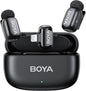 BOYA mini Wireless Microphone for iPhone with MFi Certified Ligntning Interface,Noise Cancellation, 30H Battery Life with Charging Case,AI Voice Changer for Video Recording, Live Streaming, Interviews