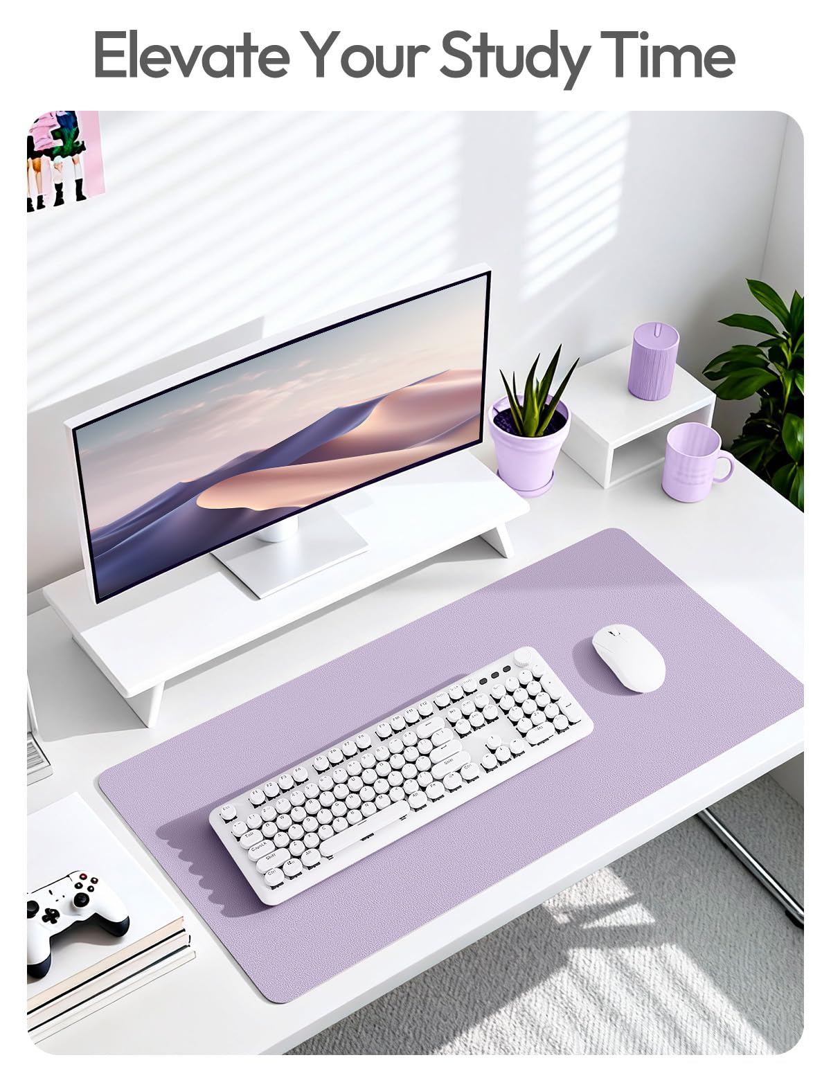 YSAGi Desk Protector&Blotter, Non-Slip Waterproof Leather Mouse Pad