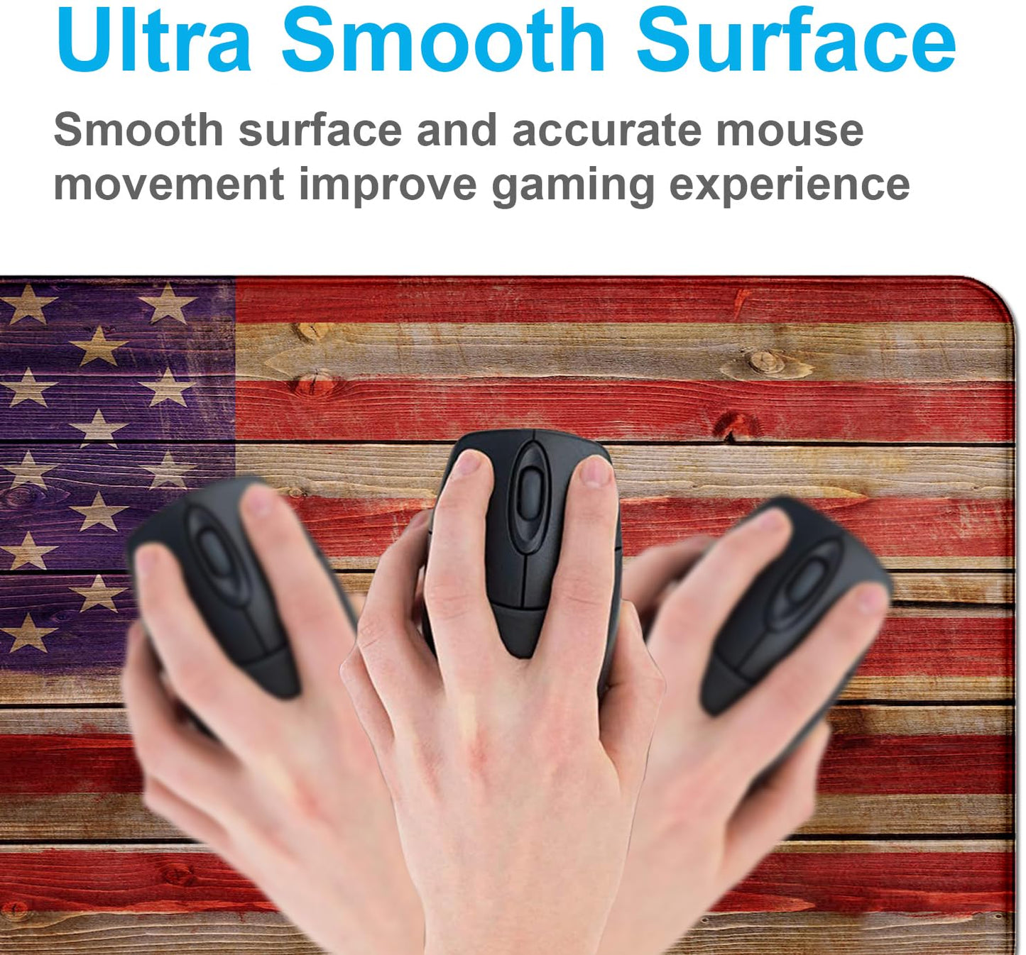 American Flag Gaming Mouse Pad, Suitable for Office and Study Keyboard Pads